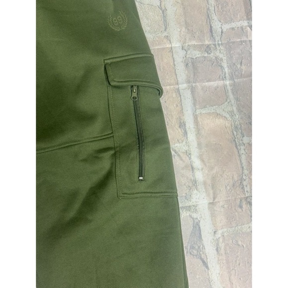 Akademiks Mens Cargo Jogger Sweatpants Green Elastic Waist Drawstring Pockets - Picture 3 of 5